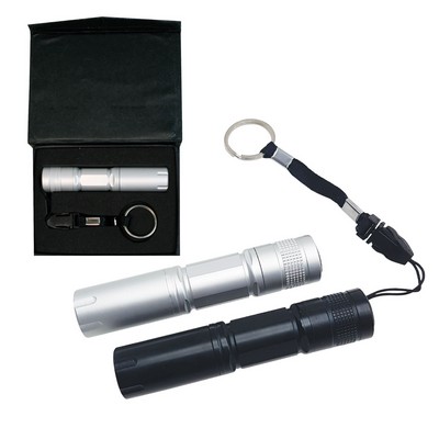  Torch metal with carry strap and split ring packed in a gift box  G835_orso