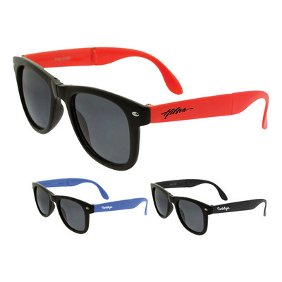 Collapsible Frame Retro Sunglasses (J621_PB)