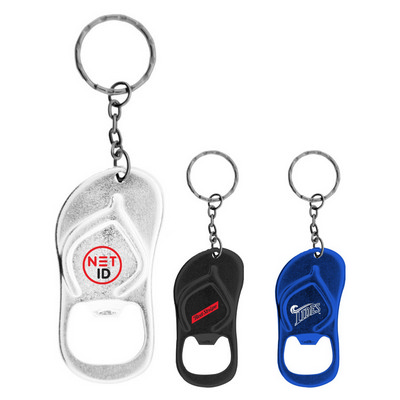 Sandal Shaped Bottle Opener Keychain (K192_PB)