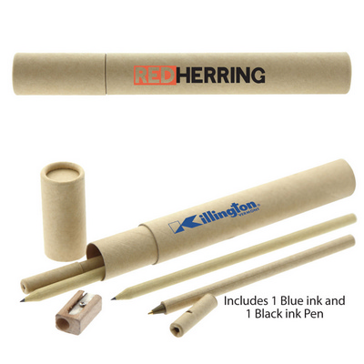 The Fiji Paper Tube Pen & Pencil Set (P733_PB)