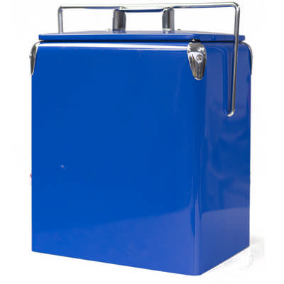 17L Metal Cooler Box - Blue