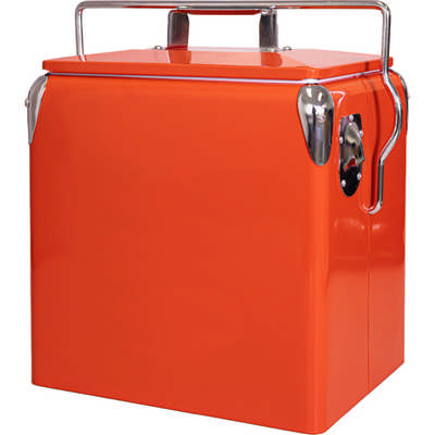 17L Metal Cooler Box - Red