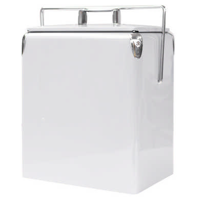 17L Metal Cooler Box - White