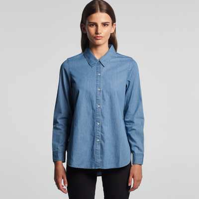 Wo`s Blue Denim Shirt