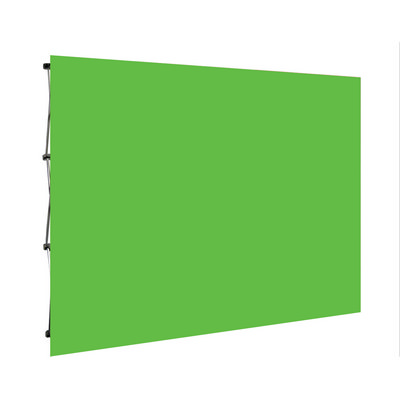Green Screen Media Wall - Curved or Flat 2.25m x 2.25m (MWGS_S_C_S_BI)