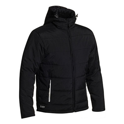 PUFFER JACKET WITH ADJUSTABLE HOOD 