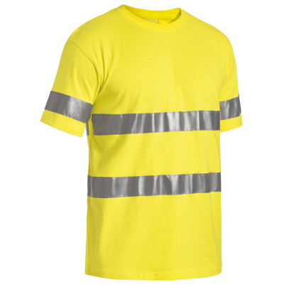 TAPED HI VIS COTTON T-SHIRT SHORT SLEEVE