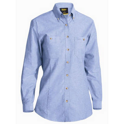 WOMENS LONG SLEEVE CHAMBRAY SHIRT 