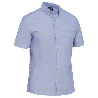 MENS SHORT SLEEVE CHAMBRAY SHIRT 