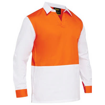 TWO TONE HI VIS V-NECK SHIRT LONG SLEEVE 