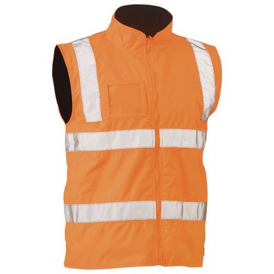 TAPED HI VIS VIC RAIL WET WEATHER VEST 