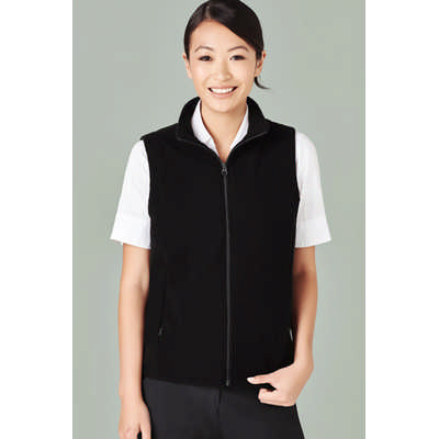 Ladies Plain Micro Fleece Vest