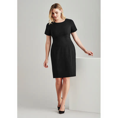 Womens Comfort Wool Stretch Short Sleeve Shift Dress