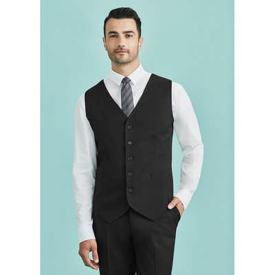 Mens Cool Stretch Peaked Vest with Knitted Back