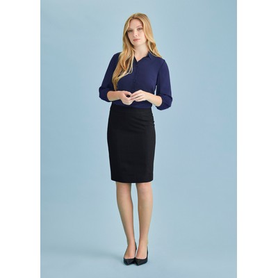 Womens Cool Stretch Mid-waist Pencil Skirt