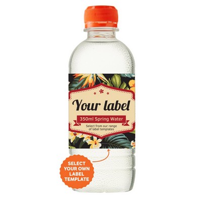 350ml Spring Water Bottles - Red Cap