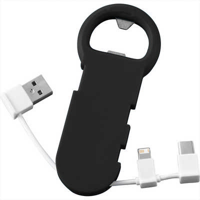 Bottle Opener with 3-in-1 Charging Cable