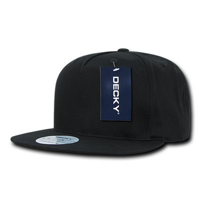 5 Panel Cotton Flat Bill Snapback