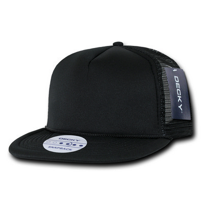 Solid Color Flat Bill Foam Trucker