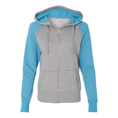 J.America Ladies Glitter Zip Hood