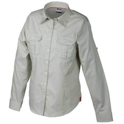James & Nicholson Ladies Travel Blouse Roll-up Sleeves