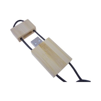 Bamboo Lanyard Flash Drive 4GB