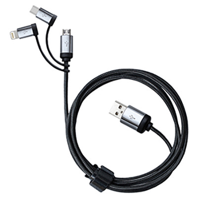 Pesaro 3n1 Fabric Charge & Data Cable (AR875_CAPR)