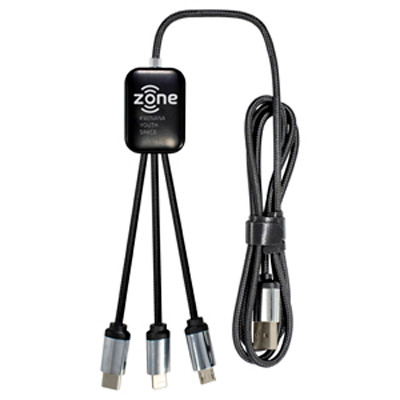 Fierra 3n1 Light Up Charge Cable - 1.0 metre (AR879_CAPR)