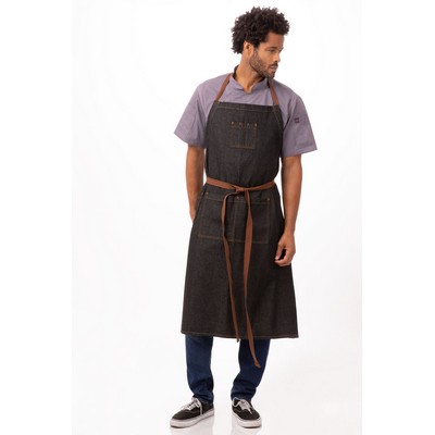 Memphis Chefs Bib Apron- Black 