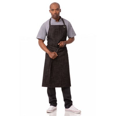 Corvallis Chefs Bib Apron- Black Burgundy 