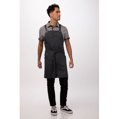 Largo Bib Apron- Charcoal 