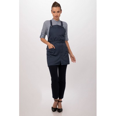 Largo Short Bib Apron- Blue 