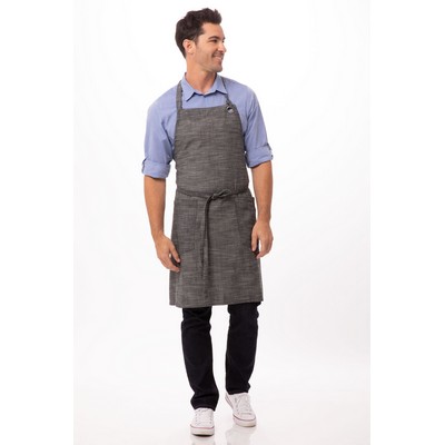 Corvallis Bib Apron- Black Steel Grey 