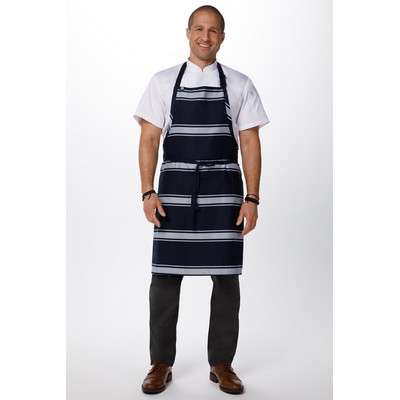 Butcher Stripe Bib Apron- Navy 