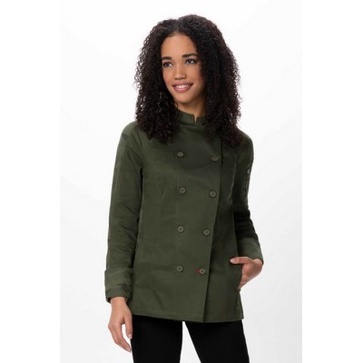 Womens Mojave Chef Jacket- Green -4XL