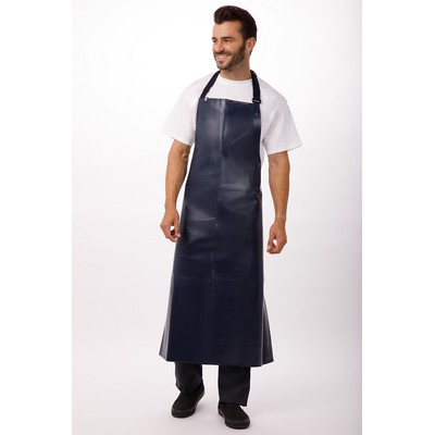 Long PVC Bib Apron- Navy 