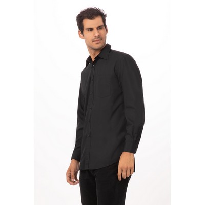 Basic Dress Shirt- Black -L