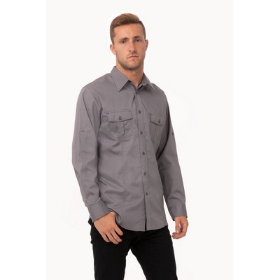 Pilot Shirt- Grey -2XL