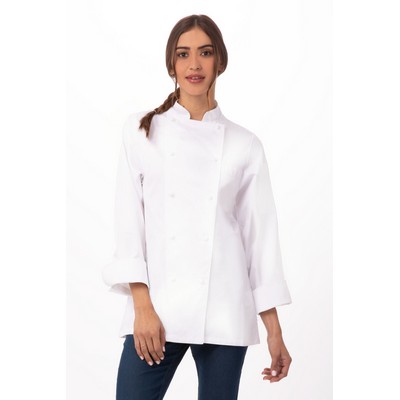 Elyse Premium Cotton Chef Jacket- White 