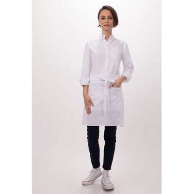 Half Bistro Apron- White 