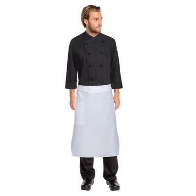 Tapered Apron w/ Flap- White 