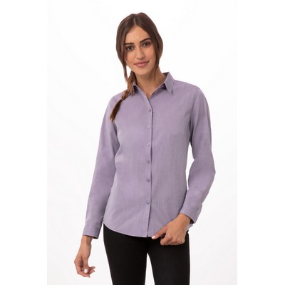 Modern Chambray Dress Shirt- Purple -2XL