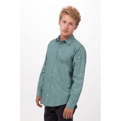 Chambray Shirt- Green Mist -2XL