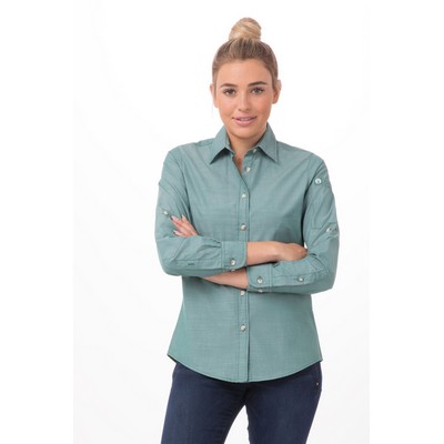 Chambray Shirt- Green Mist -L