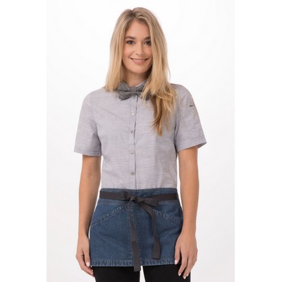 Crosshatch Bow Tie- Steel Grey 
