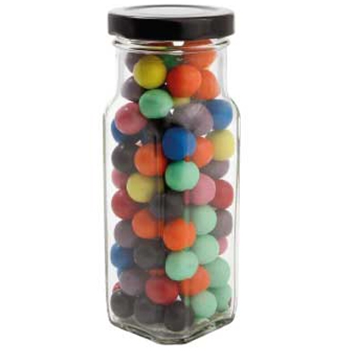 Large Square Jar with Mixed Chocolate Balls