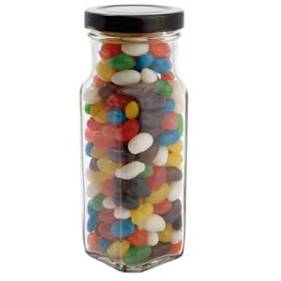 Large Square Jar with Mixed Mini Jelly Beans