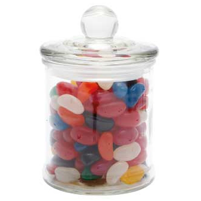 Glass Candy Jar with Jelly Beans