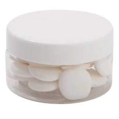 Small Plastic Jar with Flat Mints