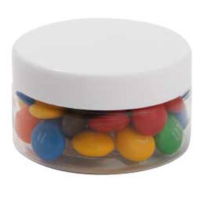 Small Plastic Jar with M&Ms